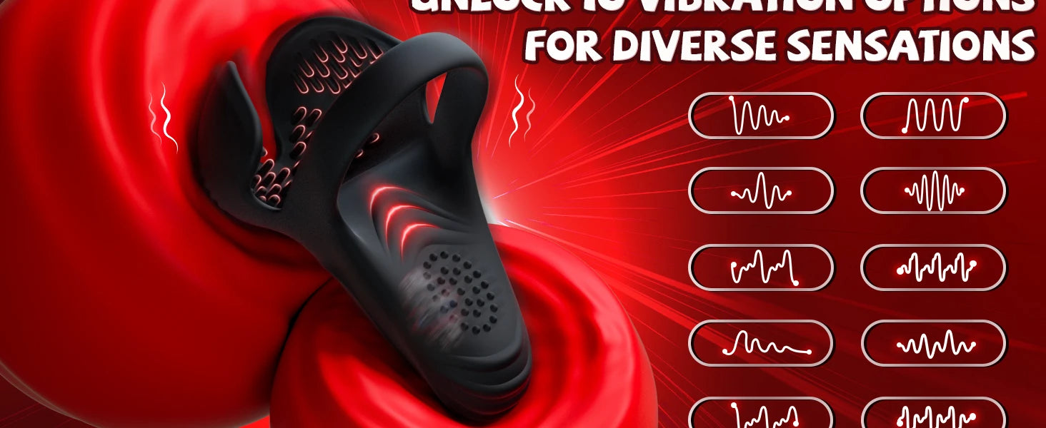 APP Control Vibrating  Ring  for Men Ejaculation Delay Testicle Stimulation